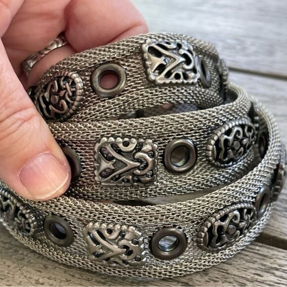 Unique Gunmetal Mesh & Metal Belt - Picture 2 of 4